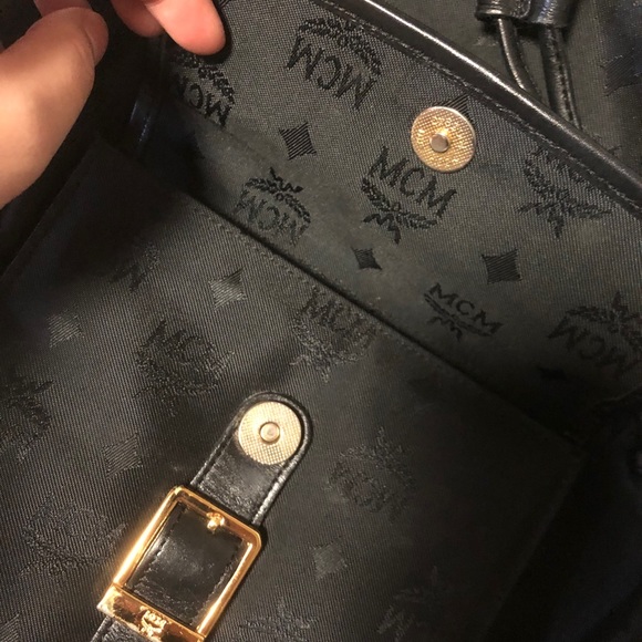 MCM Jacquard Monogram Drawstring Nylon Backpack main image 16